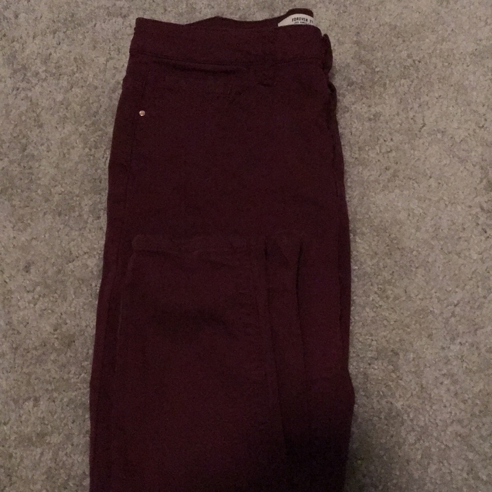 Wine Red Pants